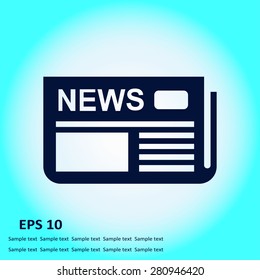  Icon of news. Flat design. 