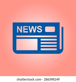  Icon of news. Flat design. 