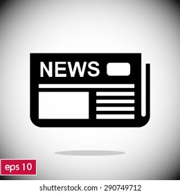  Icon of news. Flat design. 