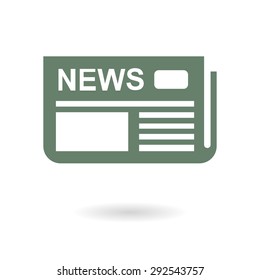  Icon of news. Flat design. 