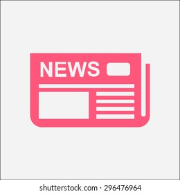  Icon of news. Flat design. 
