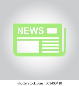  Icon of news. Flat design. 