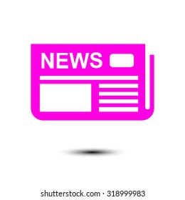  Icon of news. Flat design. 