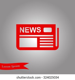  Icon of news. Flat design. 
