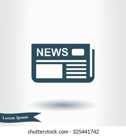  Icon of news. Flat design. 