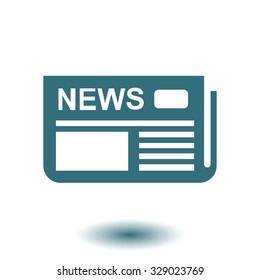  Icon of news. Flat design. 