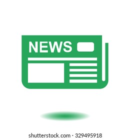  Icon of news. Flat design. 