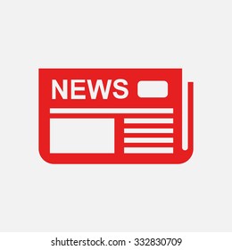 Icon of news. Flat design. 