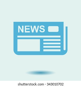  Icon of news. Flat design. 