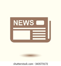  Icon of news. Flat design. 
