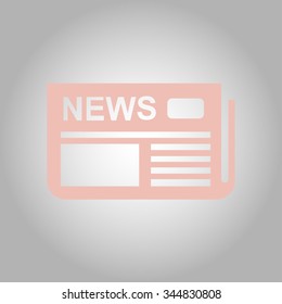 Icon of news. Flat design. 