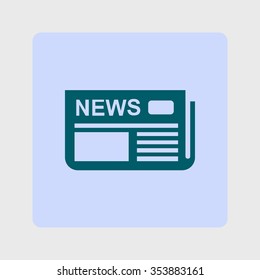  Icon of news. Flat design. 