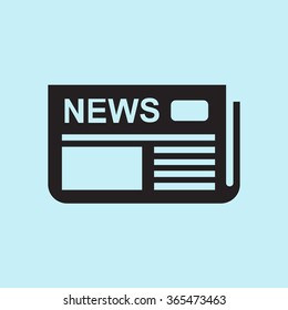  Icon of news. Flat design. 