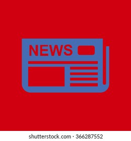  Icon of news. Flat design. 