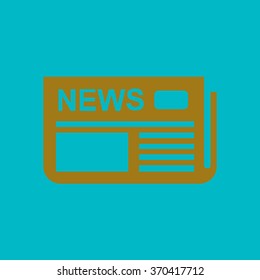  Icon of news. Flat design. 