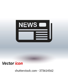  Icon of news. Flat design. 