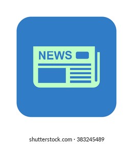  Icon of news. Flat design. 