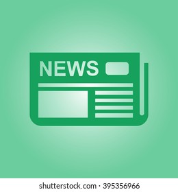  Icon of news. Flat design. 