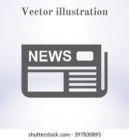  Icon of news. Flat design. 