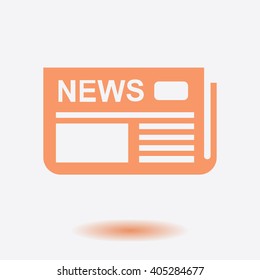  Icon of news. Flat design. 