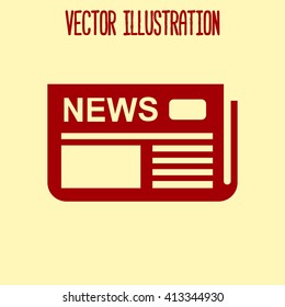  Icon of news. Flat design. 