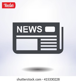 Icon of news. Flat design. 