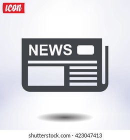  Icon of news. Flat design. 