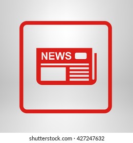  Icon of news. Flat design. 