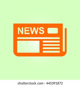  Icon of news. Flat design. 