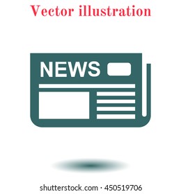  Icon of news. Flat design. 