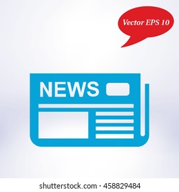  Icon of news. Flat design. 