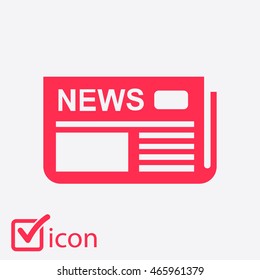  Icon of news. Flat design. 