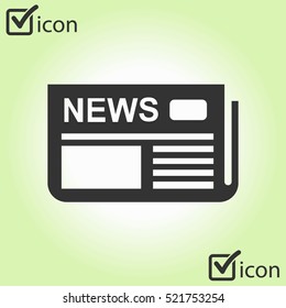  Icon of news. Flat design. 