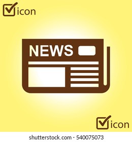  Icon of news. Flat design. 