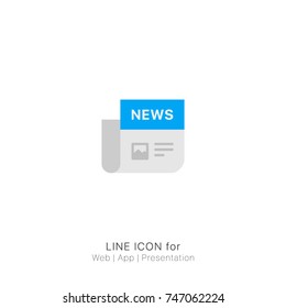 Icon news graphic design single icon vector