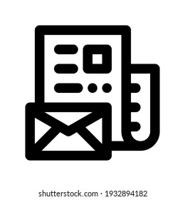 Icon Newsletter With Style Outline