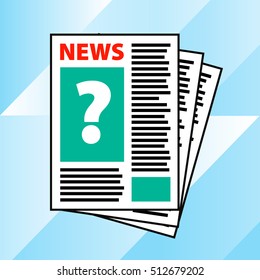 Icon newspaper. Vector sign papers. publication symbol