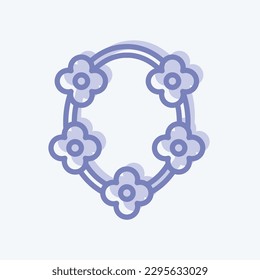 Icon Nexlace. related to Decoration symbol. two tone style. simple design editable. simple illustration