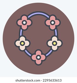 Icon Nexlace. related to Decoration symbol. color mate style. simple design editable. simple illustration