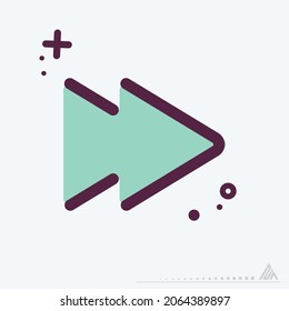 Icon Next - MBE Syle - Simple illustration, Editable stroke, Design template vector, Good for prints, posters, advertisements, announcements, info graphics, etc.