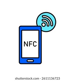 Icon a NFC, isolated against a clean background.