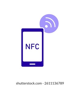 Icon a NFC, isolated against a clean background.