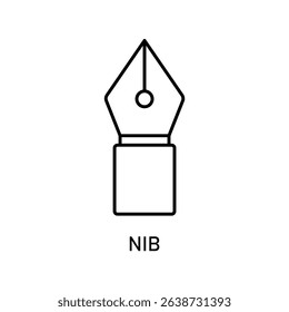 Icon a nib, isolated against a clean background.