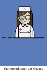 Icon of a nice and kind doctor