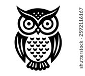 An icon of night owl in solid style