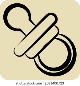 Icon Niplle Toy. related to Kindergarten symbol. hand drawn style. design editable