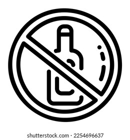 icon no alcohol world cancer day illustration, for web app etc