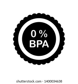 Icon of No BPA : No Bisphenol A. Free Plastic Illustration As A Simple Vector, Trendy Sign and Symbol for Design and Websites, Presentation or Application.