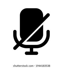 Icon No Microphone With Style Glyph