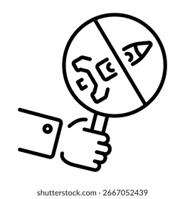 An icon of no missile designed in linear style
